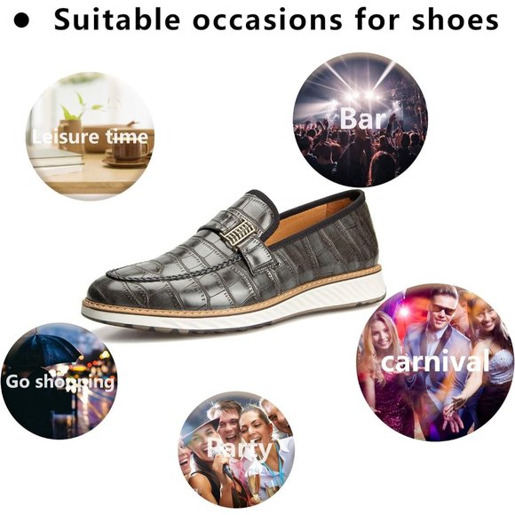 Men\'s Gray Oxford Shoes Casual Shoes for Men Casual Dress Shoes for Men